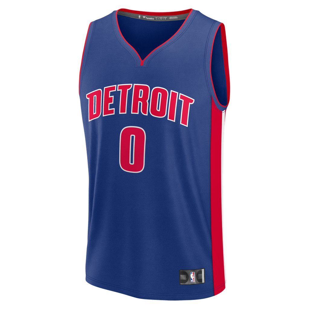 Jalen Duren Detroit Pistons Fanatics Fast Break Replica Jersey - Icon Edition - Blue | NBA Fan Gear