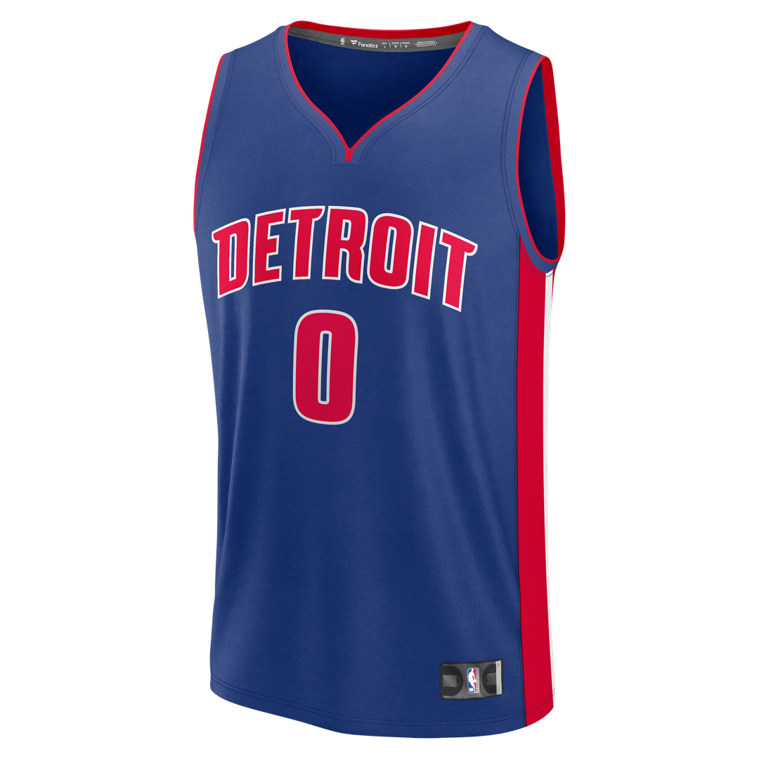 Jalen Duren Detroit Pistons Fanatics Fast Break Replica Jersey - Icon Edition - Blue | NBA Fan Gear