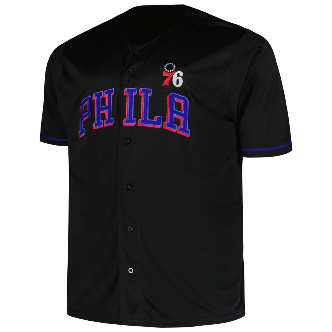 Philadelphia 76ers Profile Big & Tall Pop Jersey - Black | NBA Fan Gear