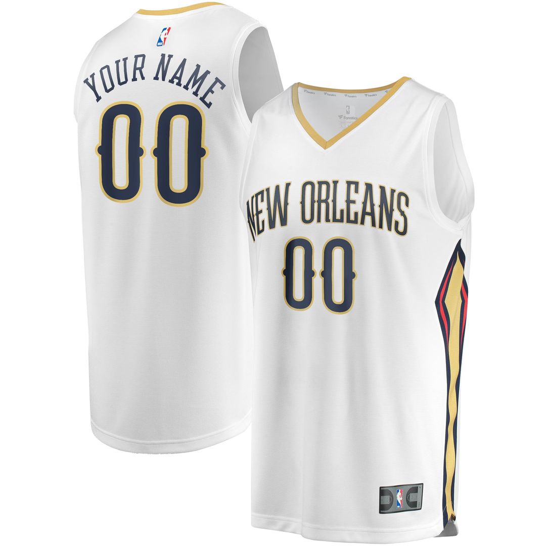 New Orleans Pelicans Fanatics Unisex Custom Fast Break Jersey - Association Edition - White | NBA Fan Gear