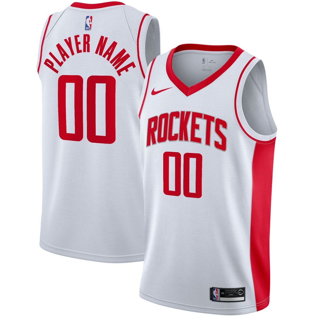 Houston Rockets Nike 2020/ 21 Swingman Custom Jersey - Association Edition - White | NBA Fan Gear