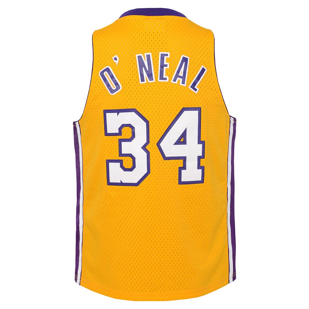 Shaquille O'Neal Los Angeles Lakers Mitchell & Ness Youth 1999/ 00 Hardwood Classics Swingman Jersey - Gold | NBA Fan Gear
