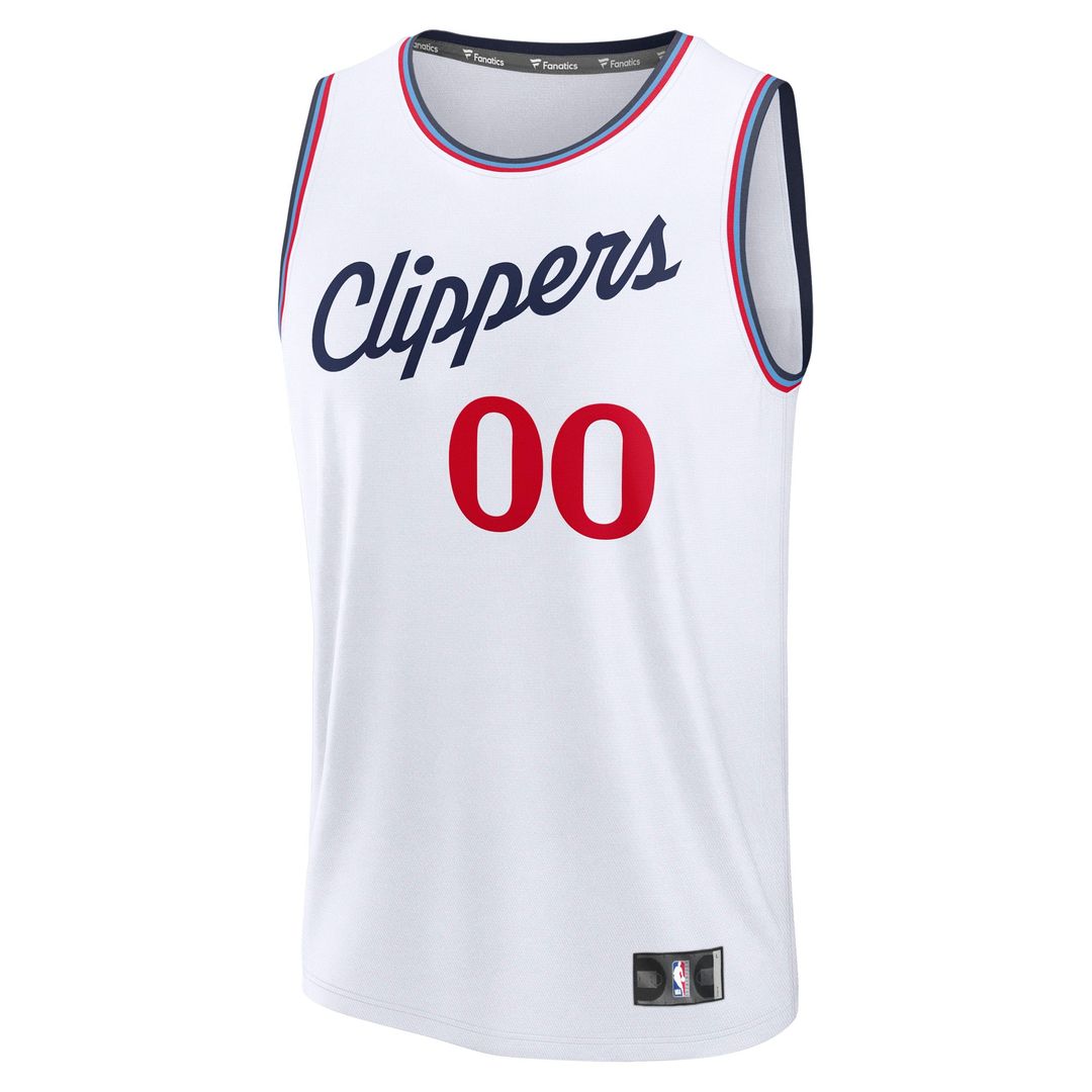 LA Clippers Fanatics Fast Break Custom Jersey - Association Edition - White | NBA Fan Gear
