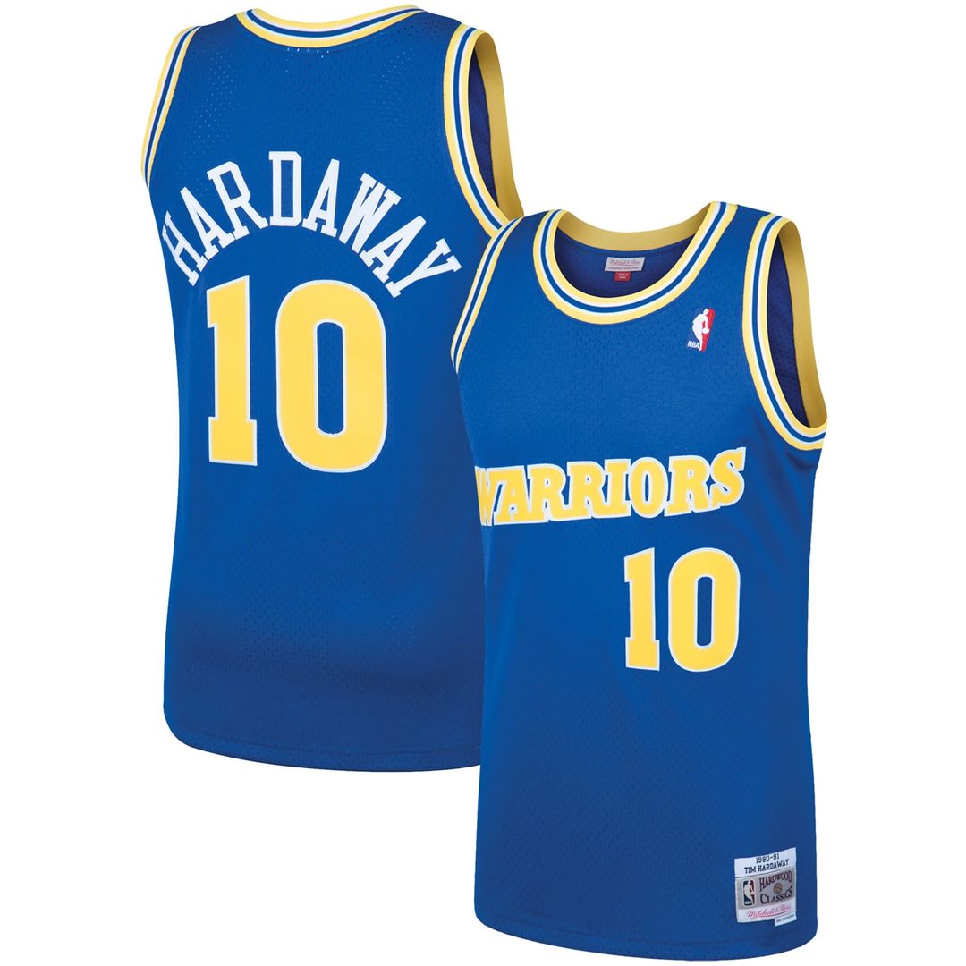 Tim Hardaway Golden State Warriors Mitchell & Ness 1990/ 91 Hardwood Classics Swingman Jersey - Royal | NBA Fan Gear