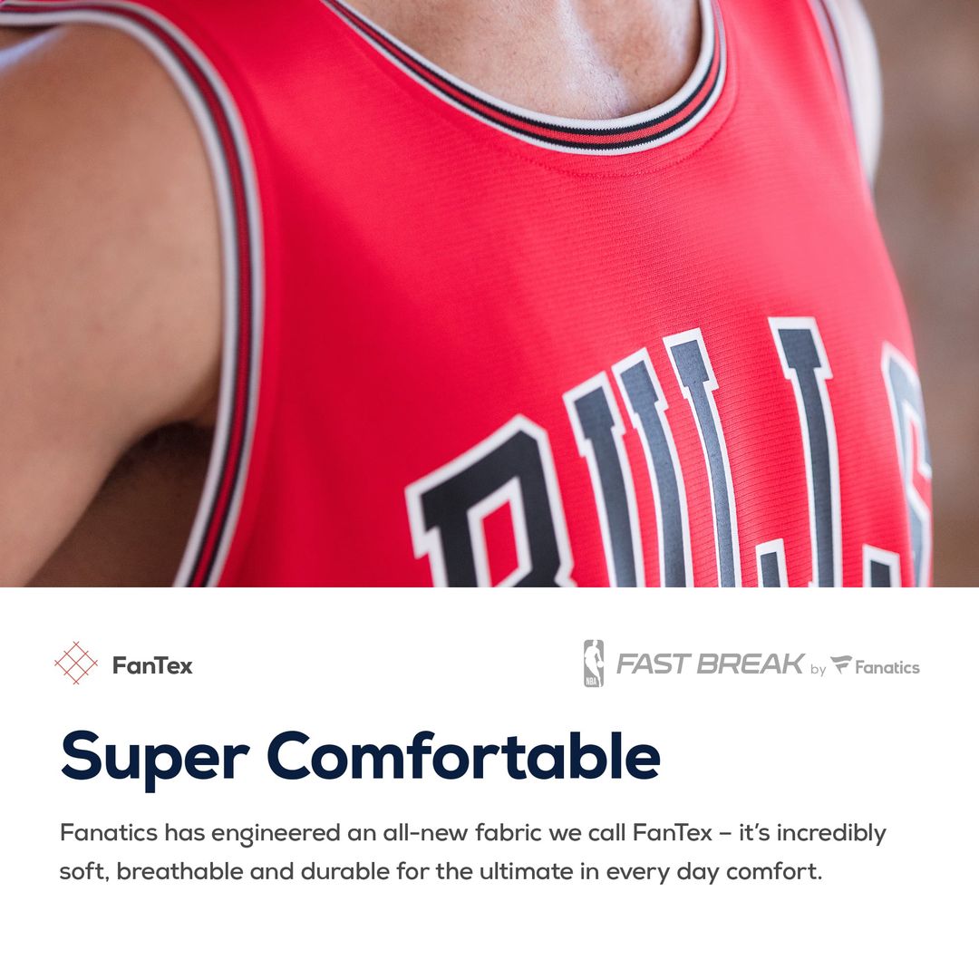 Chicago Bulls Fanatics Youth Fast Break Custom Replica Jersey Red - Icon Edition | NBA Fan Gear
