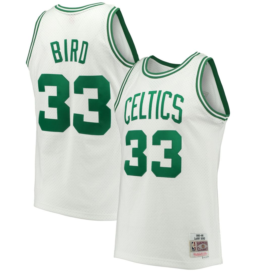 Larry Bird Boston Celtics Mitchell & Ness Hardwood Classics 1985/ 86 Swingman Jersey - White | NBA Fan Gear
