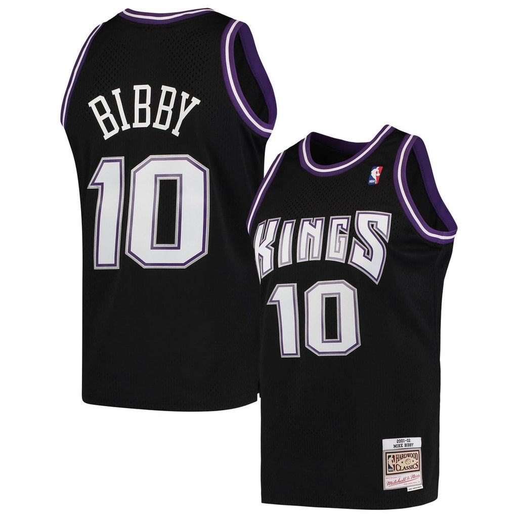 Mike Bibby Sacramento Kings Mitchell & Ness Hardwood Classics Swingman Jersey - Black | NBA Fan Gear