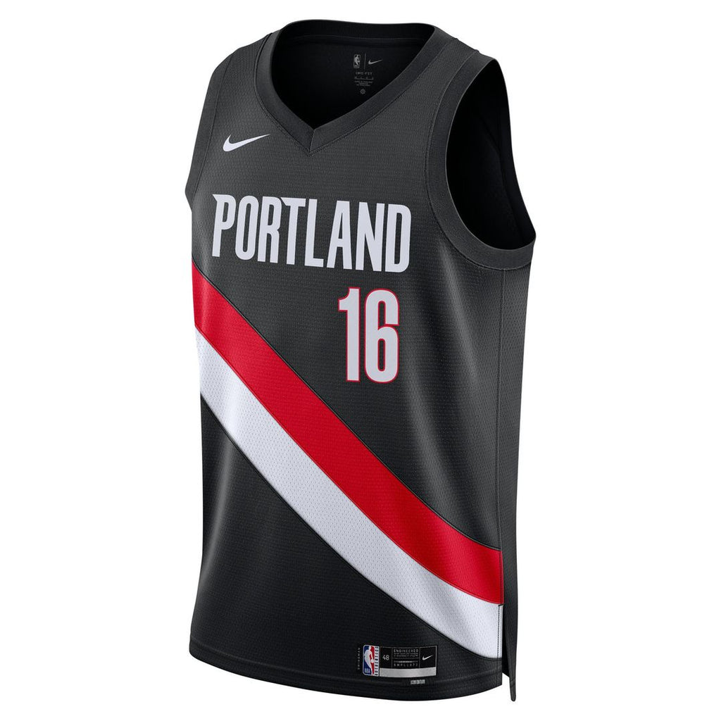 Yang Hansen Portland Trail Blazers Nike Unisex Swingman Jersey - Icon Edition - Black | NBA Fan Gear