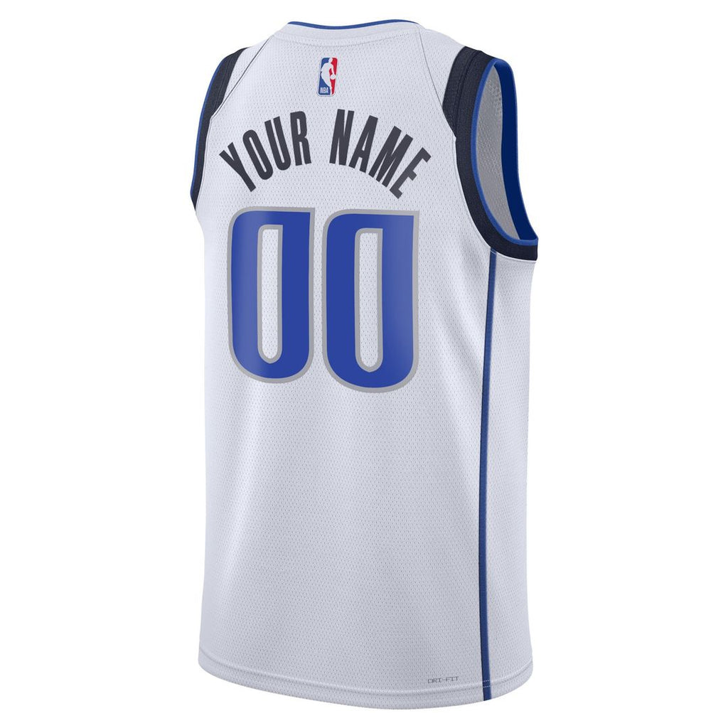 Dallas Mavericks Nike Unisex Swingman Custom Jersey White - Association Edition | NBA Fan Gear