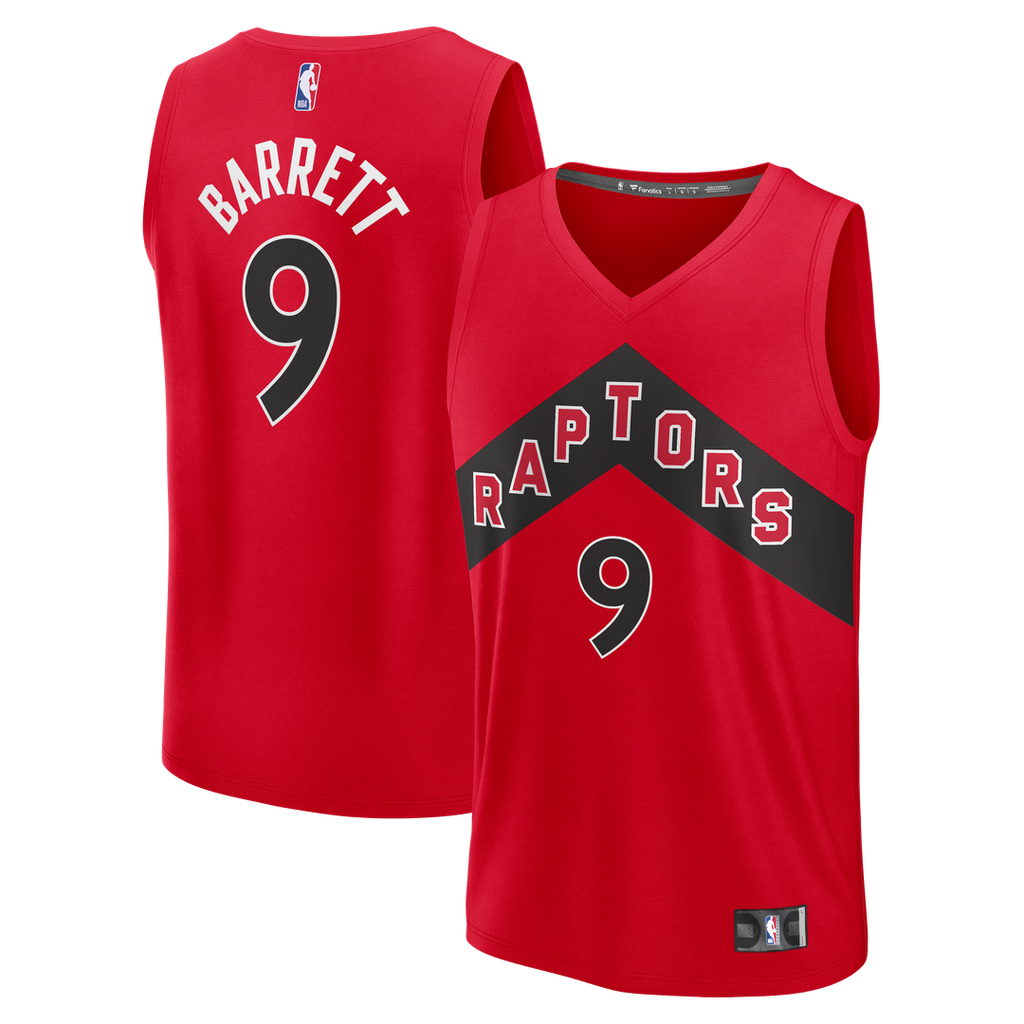 RJ Barrett Toronto Raptors Fanatics Fast Break Jersey - Red - Icon Edition | NBA Fan Gear