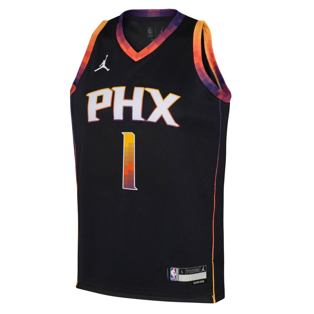 Devin Booker Phoenix Suns Jordan Brand Youth Swingman Jersey - Statement Edition - Black | NBA Fan Gear