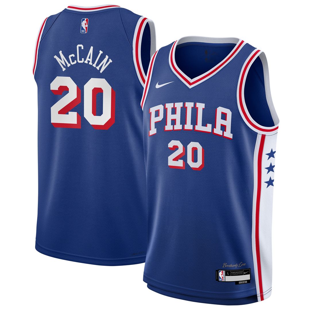 Jared McCain Philadelphia 76ers Nike Youth Swingman Jersey - Icon Edition - Royal | NBA Fan Gear
