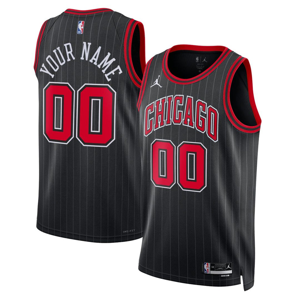 Chicago Bulls Jordan Brand Unisex 2022/ 23 Swingman Custom Jersey - Statement Edition - Black | NBA Fan Gear