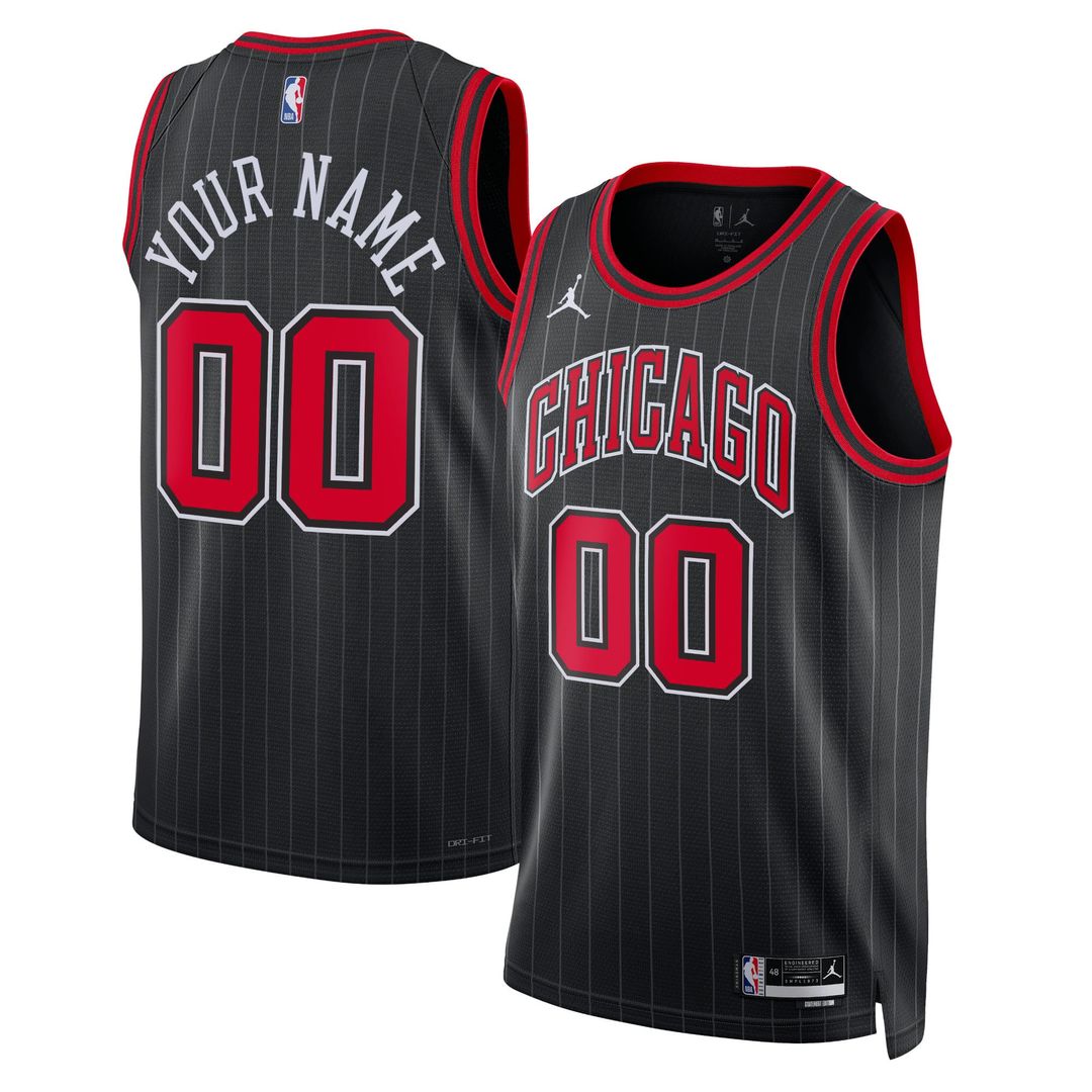 Chicago Bulls Jordan Brand Unisex 2022/ 23 Swingman Custom Jersey - Statement Edition - Black | NBA Fan Gear