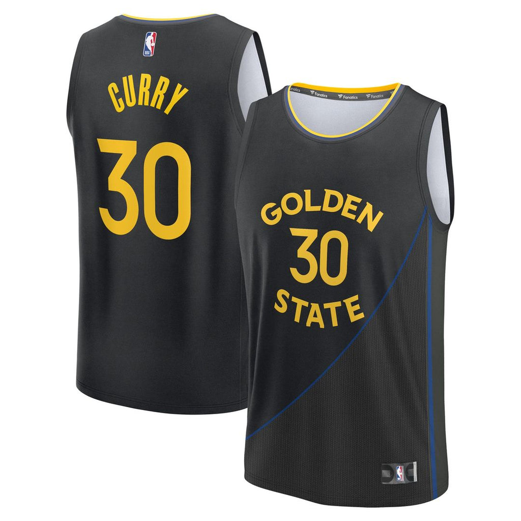Stephen Curry Golden State Warriors Fanatics Fast Break Replica Player Jersey - Statement Edition - Black | NBA Fan Gear