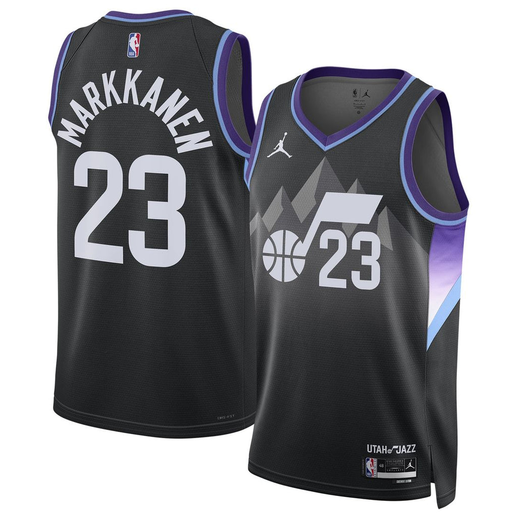 Lauri Markkanen Utah Jazz Jordan Brand Unisex 2024/ 25 Swingman Jersey - Statement Edition - Black | NBA Fan Gear