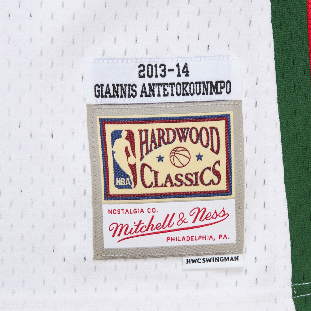 Giannis Antetokounmpo Milwaukee Bucks Mitchell & Ness 2013/ 14 Hardwood Classics Swingman Jersey - Hunter Green | NBA Fan Gear