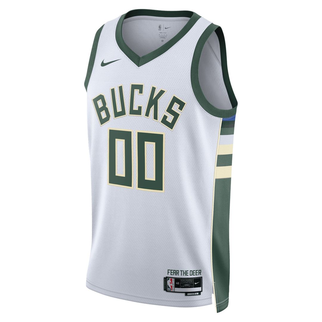 Milwaukee Bucks Nike Unisex Swingman Custom Jersey White - Association Edition | NBA Fan Gear