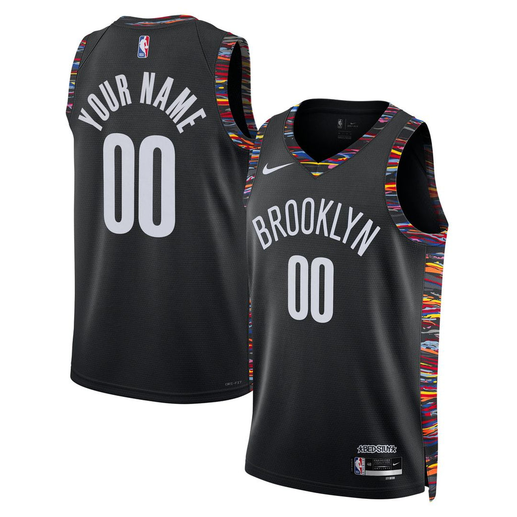 Brooklyn Nets Nike Unisex 2025/ 26 City Edition Swingman Custom Jersey - Black | NBA Fan Gear