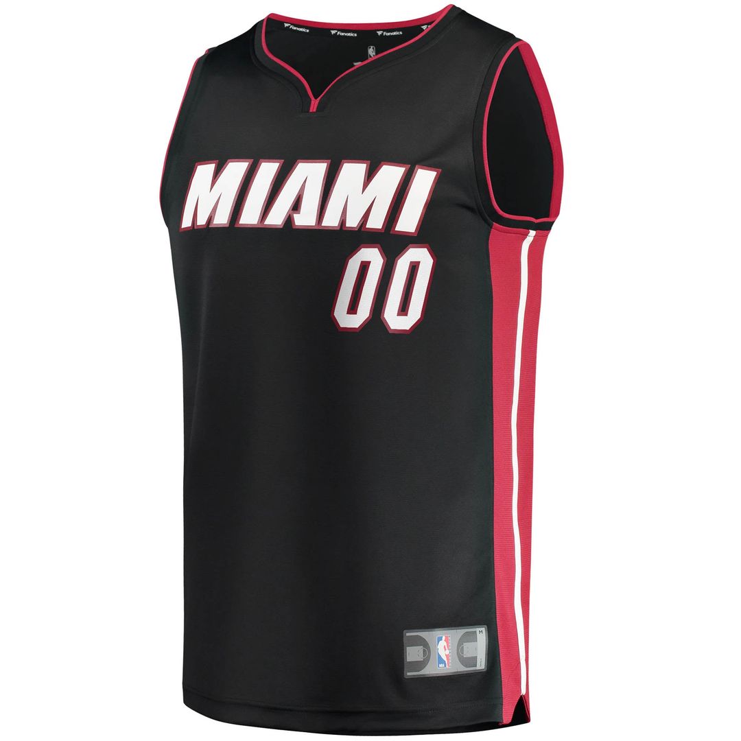 Miami Heat Fanatics Youth Fast Break Custom Replica Jersey Black - Icon Edition | NBA Fan Gear