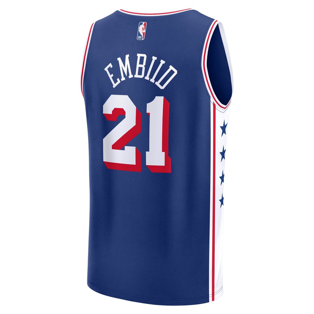 Joel Embiid Philadelphia 76ers Fanatics Youth Fast Break Replica Player Jersey - Icon Edition - Royal | NBA Fan Gear