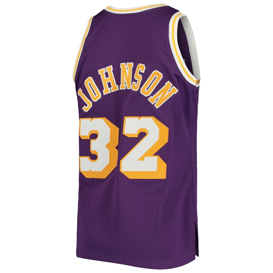 Magic Johnson Los Angeles Lakers Mitchell & Ness 1984/ 85 Hardwood Classics Authentic Jersey - Purple | NBA Fan Gear