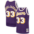 Kareem Abdul-Jabbar Los Angeles Lakers Mitchell & Ness Hardwood Classics Swingman Jersey - Purple | NBA Fan Gear
