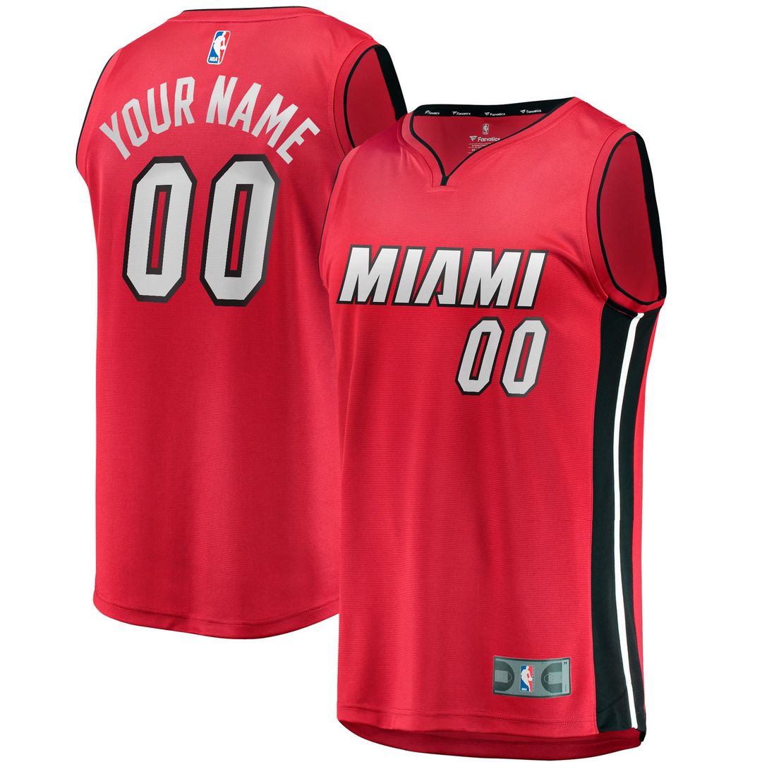 Miami Heat Fanatics Fast Break Custom Jersey - Red - Statement Edition | NBA Fan Gear