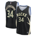 Giannis Antetokounmpo Milwaukee Bucks Fanatics Youth Fast Break Replica Player Jersey - Statement Edition - Black | NBA Fan Gear