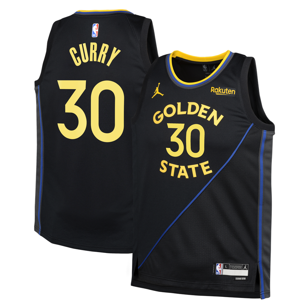 Stephen Curry Golden State Warriors Jordan Brand Youth Swingman Player Jersey - Statement Edition - Black | NBA Fan Gear