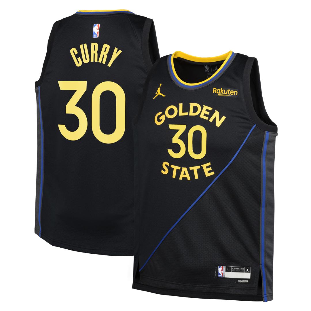 Stephen Curry Golden State Warriors Jordan Brand Youth Swingman Player Jersey - Statement Edition - Black | NBA Fan Gear