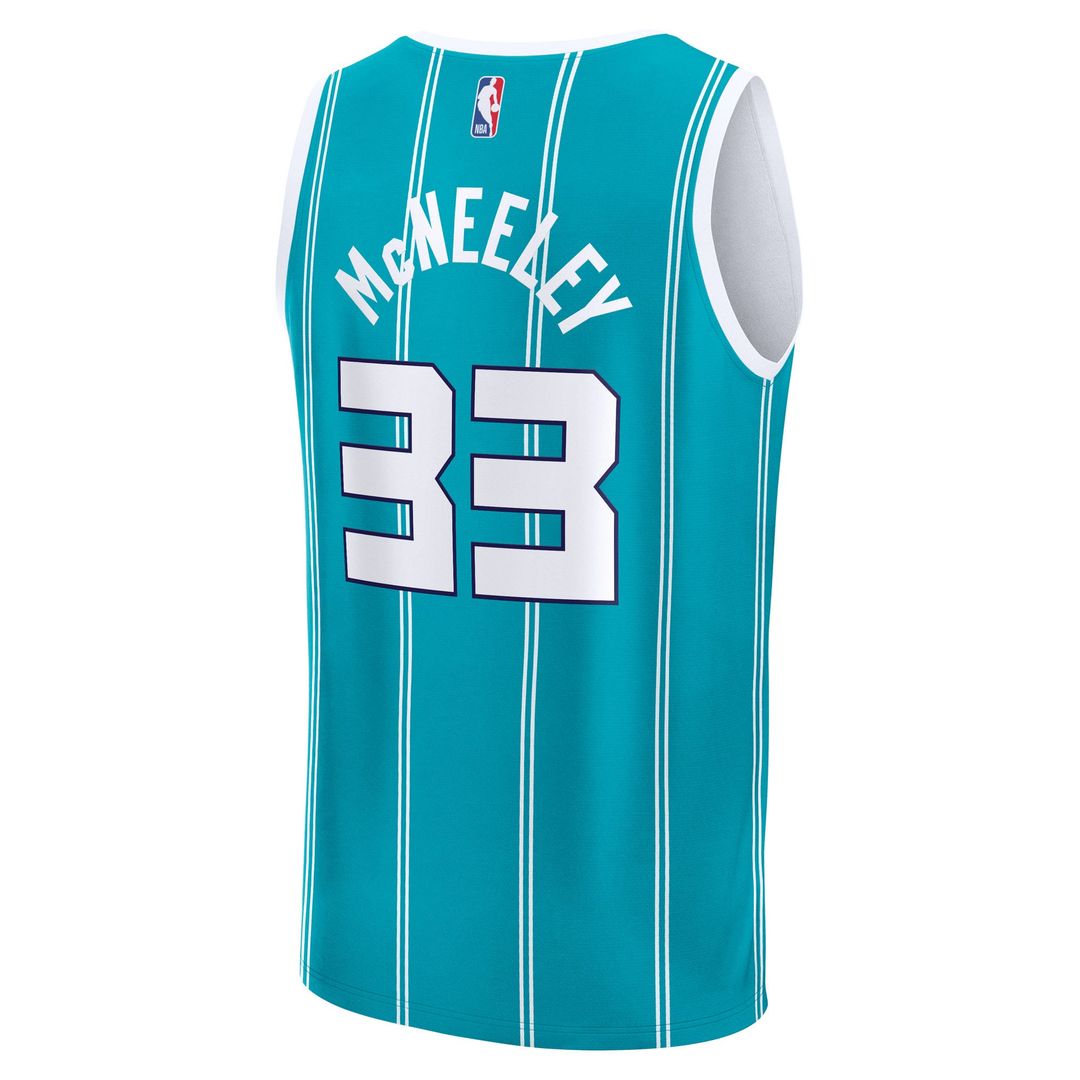 Liam McNeeley Charlotte Hornets Fanatics Fast Break Replica Jersey - Teal - Icon Edition | NBA Fan Gear