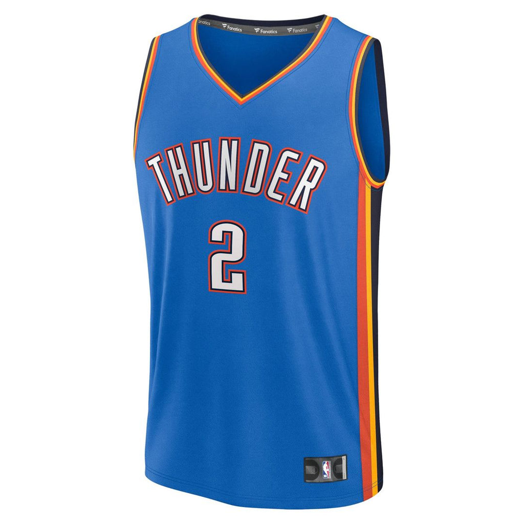Shai Gilgeous-Alexander Oklahoma City Thunder Fanatics Fast Break Replica Player Jersey - Icon Edition - Blue | NBA Fan Gear