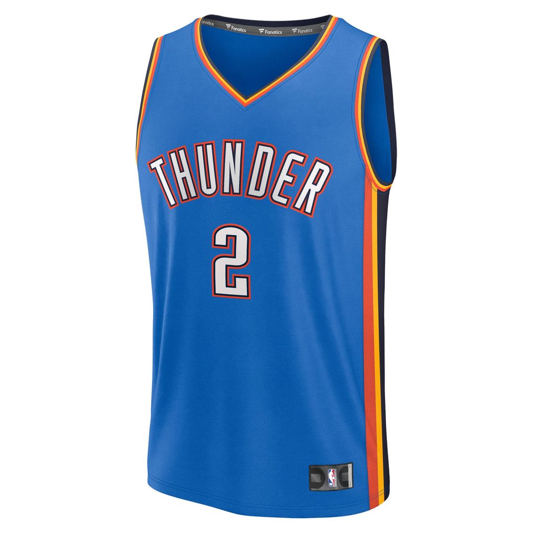 Shai Gilgeous-Alexander Oklahoma City Thunder Fanatics Fast Break Replica Player Jersey - Icon Edition - Blue | NBA Fan Gear