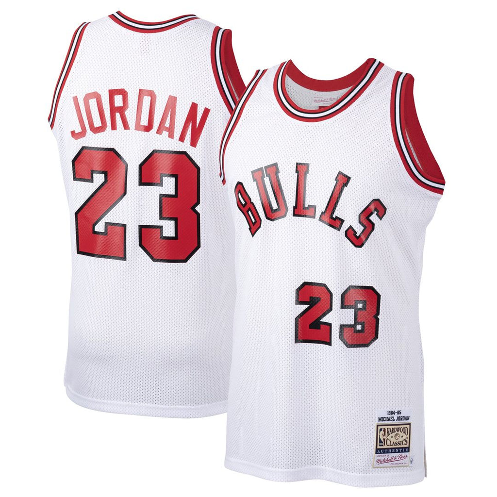 Michael Jordan Chicago Bulls Mitchell & Ness 1984/ 85 Hardwood Classics Rookie Authentic Jersey - White | NBA Fan Gear