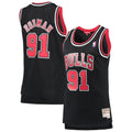 Dennis Rodman Chicago Bulls Mitchell & Ness Women's Hardwood Classics Swingman Jersey - Black | NBA Fan Gear