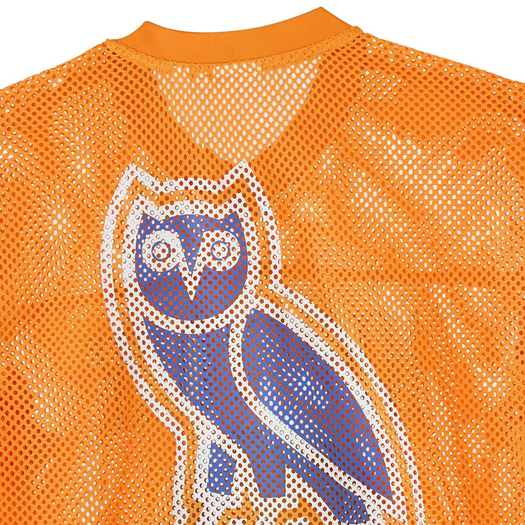 New York Knicks OVO x NBA Mesh Football Fashion Jersey - Orange | October's Very Own Fan Gear