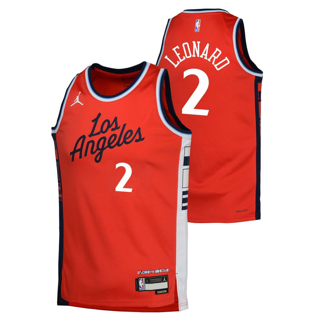 Kawhi Leonard LA Clippers Jordan Brand Youth Swingman Jersey - Statement Edition - Red | NBA Fan Gear