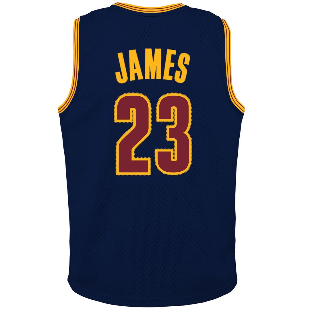 LeBron James Cleveland Cavaliers Mitchell & Ness Youth 2015/ 16 Hardwood Classics Swingman Jersey - Navy | NBA Fan Gear