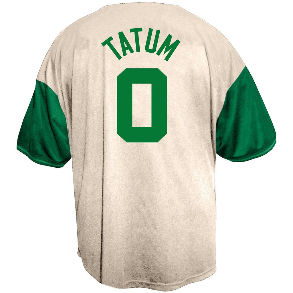 Jayson Tatum Boston Celtics Fanatics Baseball Jersey - Cream | NBA Fan Gear