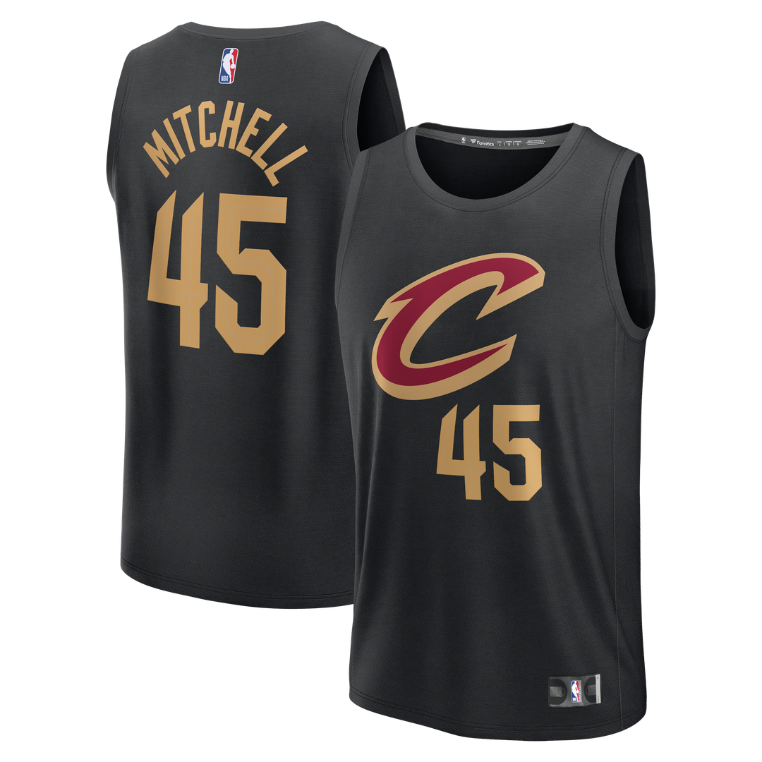 Donovan Mitchell Cleveland Cavaliers Fanatics Youth Fast Break Replica Jersey - Black - Statement Edition | NBA Fan Gear