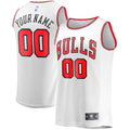 Chicago Bulls Fanatics Youth Fast Break Replica Custom Jersey - Association Edition - White | NBA Fan Gear