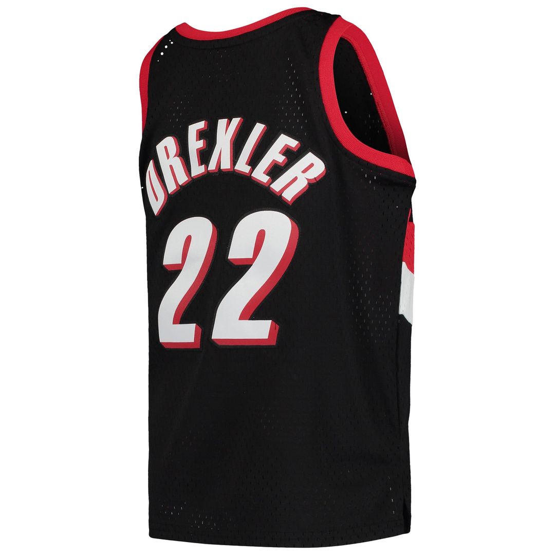 Clyde Drexler Portland Trail Blazers Mitchell & Ness Youth 1991/ 92 Hardwood Classics Swingman Jersey - Black | NBA Fan Gear