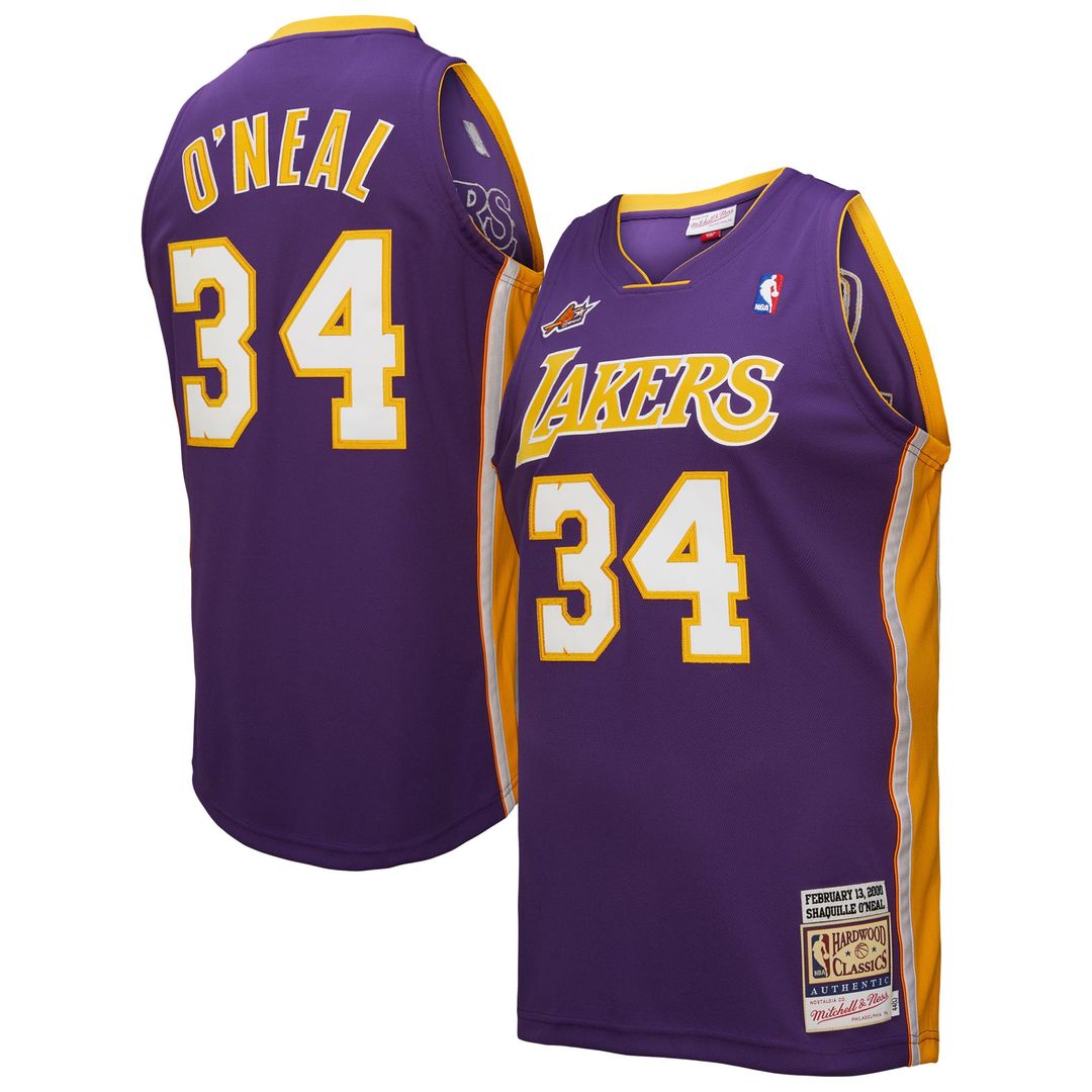 Shaquille O'Neal Los Angeles Lakers Mitchell & Ness 2000 NBA All-Star Game Authentic Jersey - Purple | Fan Gear