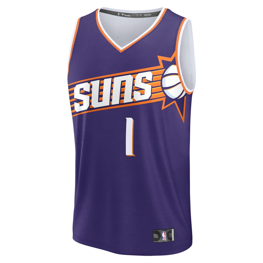 Devin Booker Phoenix Suns Fanatics Youth Fast Break Player Jersey - Icon Edition - Purple | NBA Fan Gear