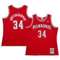 Giannis Antetokounmpo Milwaukee Bucks Mitchell & Ness 2014/ 15 Hardwood Classics Swingman Jersey - Red | NBA Fan Gear