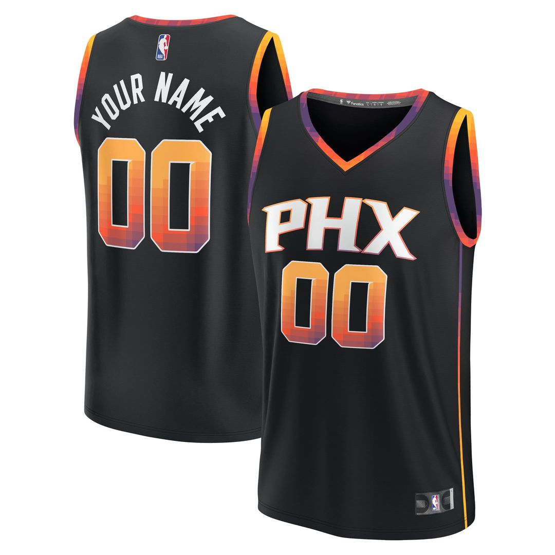 Phoenix Suns Fanatics Youth Fast Break Replica Custom Jersey - Statement Edition - Black | NBA Fan Gear
