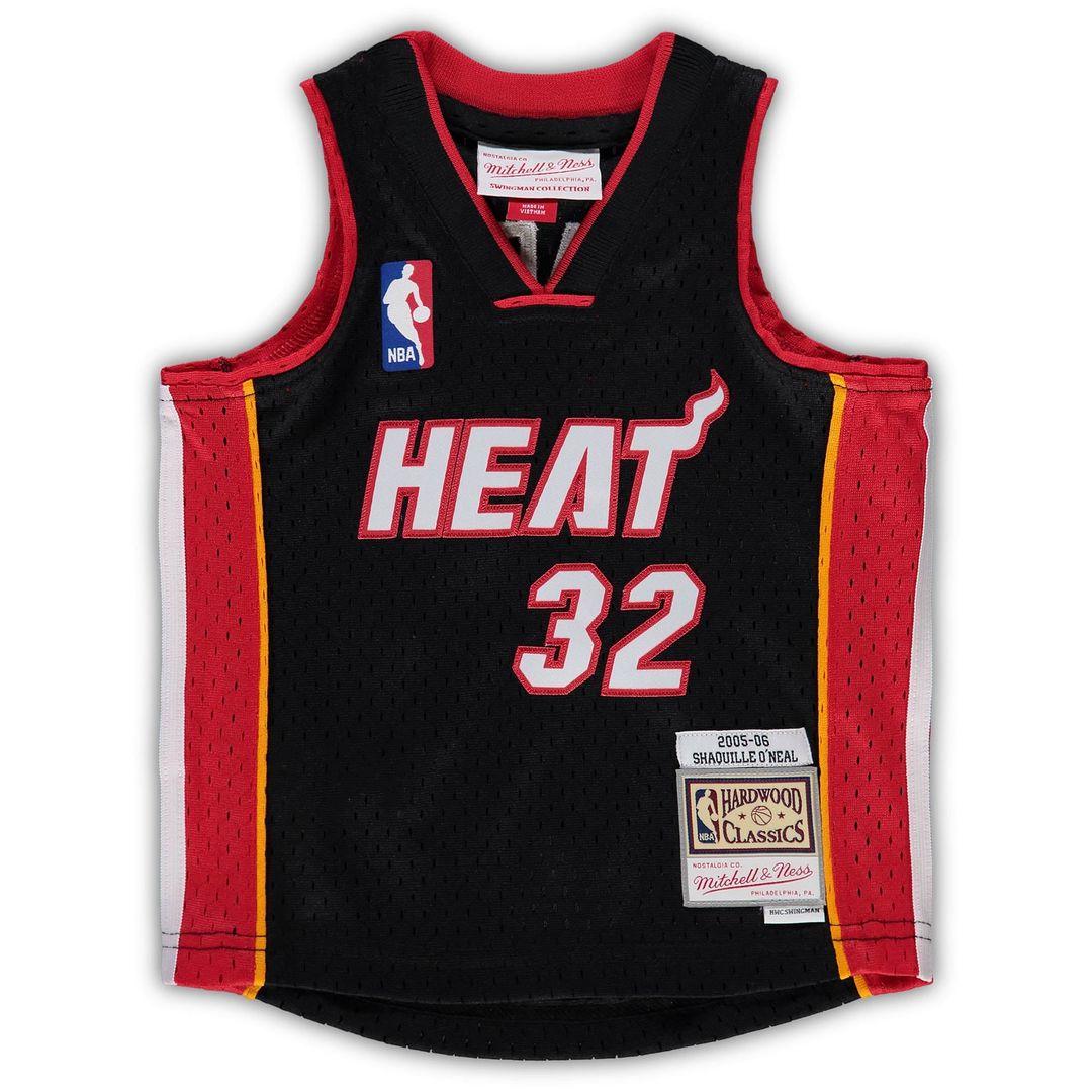 Shaquille O'Neal Miami Heat Mitchell & Ness Infant 2005/ 06 Hardwood Classics Retired Player Jersey - Black | NBA Fan Gear