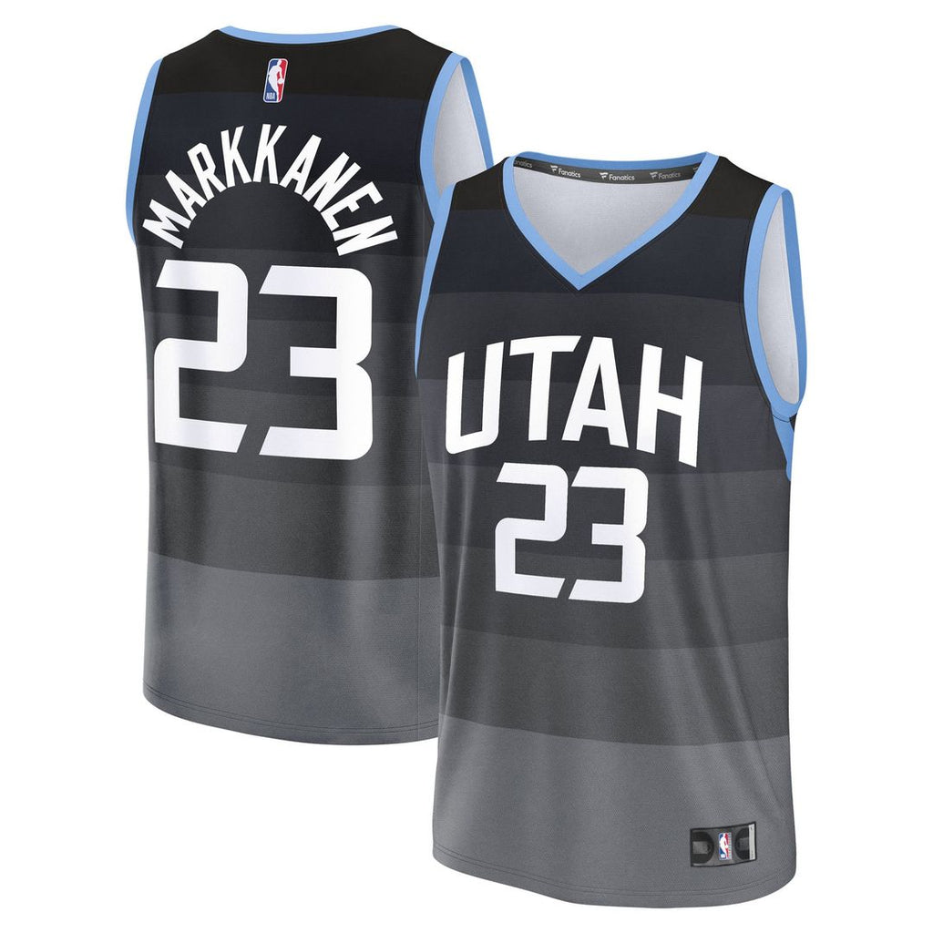 Lauri Markkanen Utah Jazz Fanatics Youth Fast Break Jersey - City Edition - Black | NBA Fan Gear