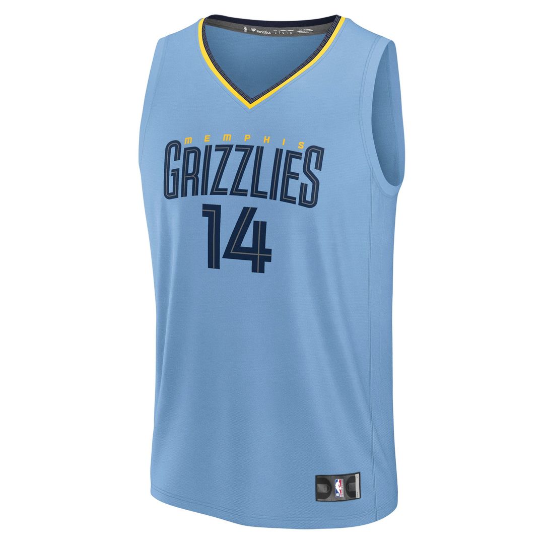 Zach Edey Memphis Grizzlies Fanatics Fast Break Replica Player Jersey - Statement Edition - Light Blue | NBA Fan Gear